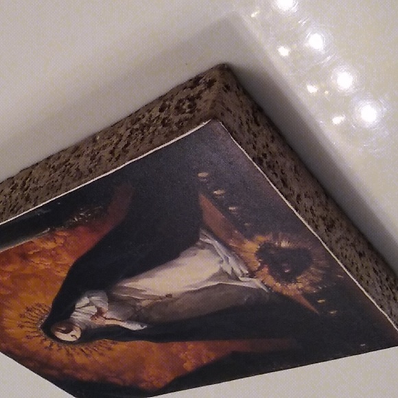 SACRED HEART *Signed,  Atlantis Tile, like Sid Dickens. *Rare & Retired wall art - Picture 2 of 10